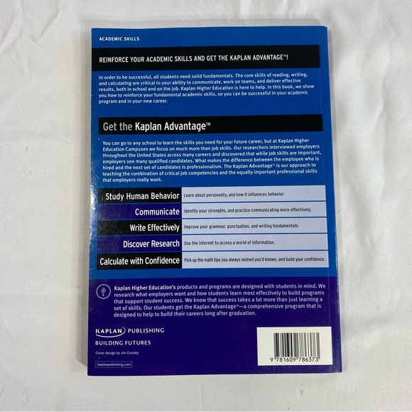 Kaplan Publishing Kaplan Advantage Academic Skills Paperback Textbook - Picture 5 of 6